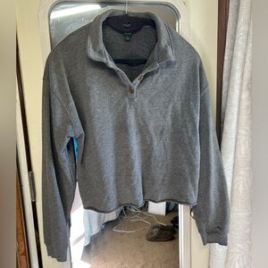 Wild Fable Heather Gray Collared Top